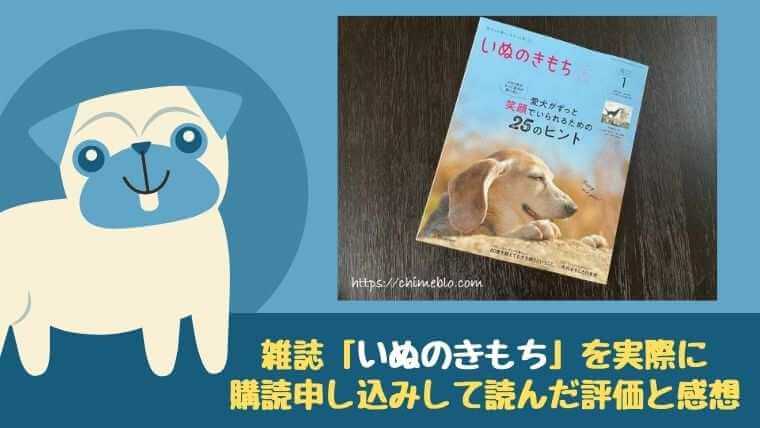 雑誌 いぬのきもち を実際に購読申し込みして読んだ評価と感想 チメブロ