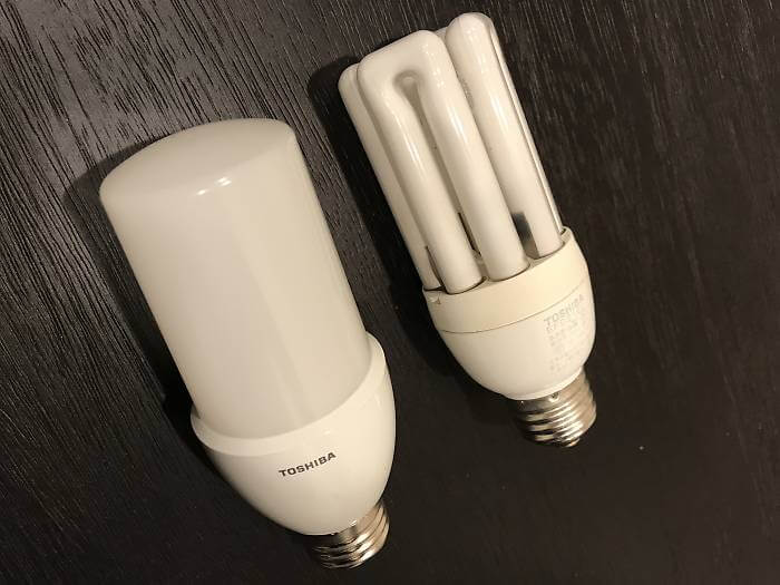 ネオボールのLEDの実物比較
