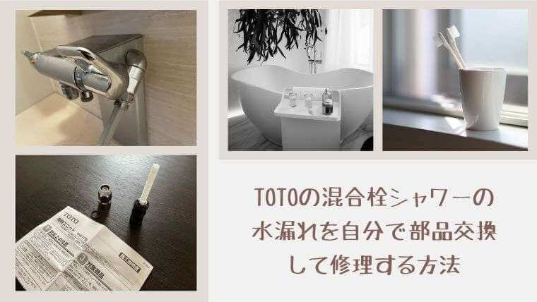 Totoの混合栓シャワーの水漏れを自分で部品交換して修理する方法 チメブロ