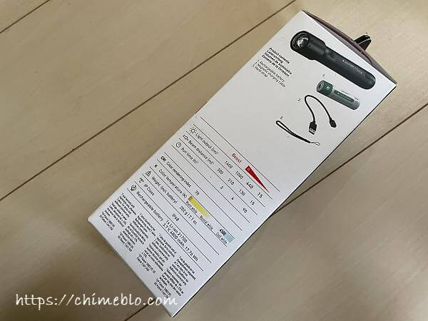 外箱側面スペック表